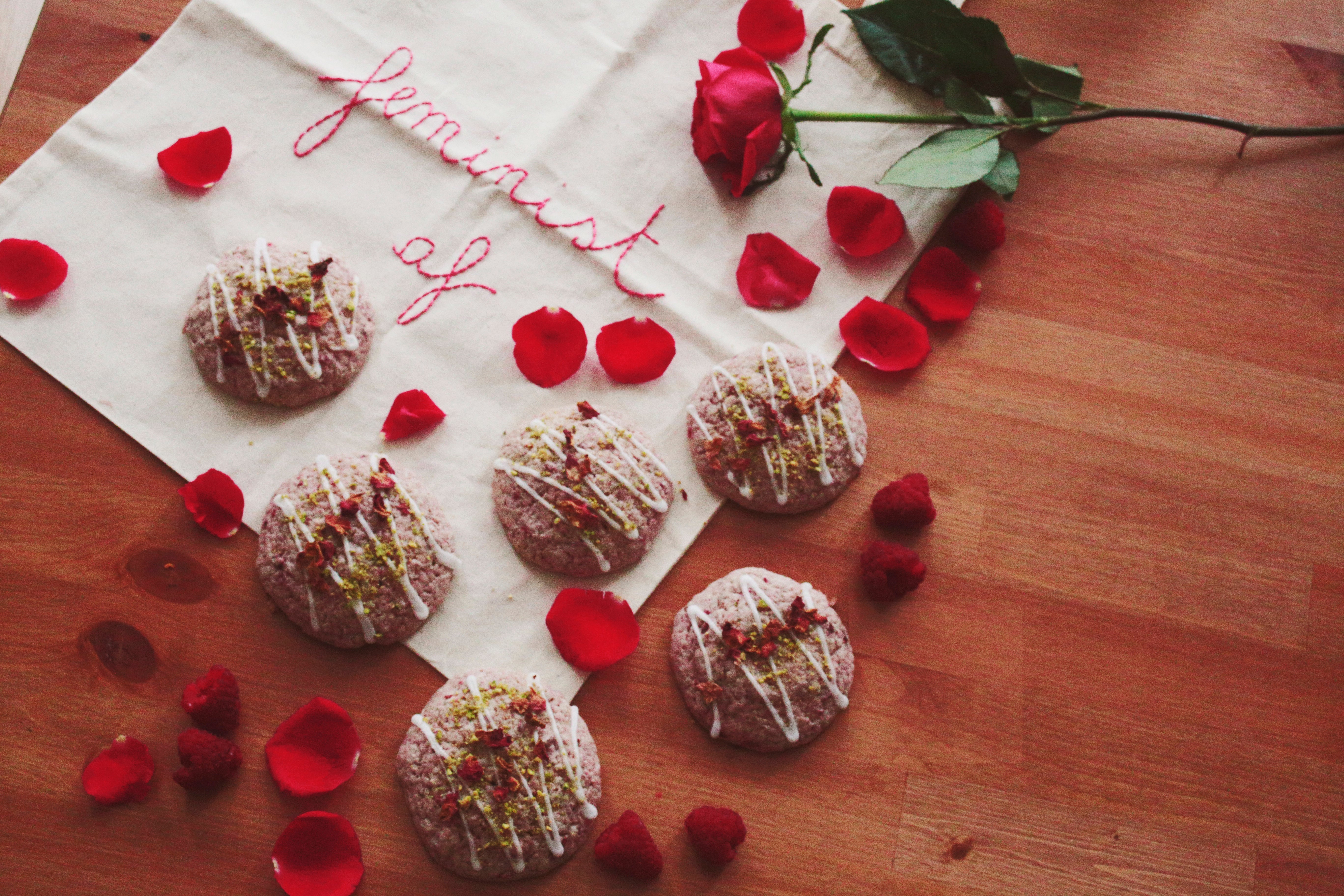 TINA MODOTTI | rose, pistachio and raspberry cookies